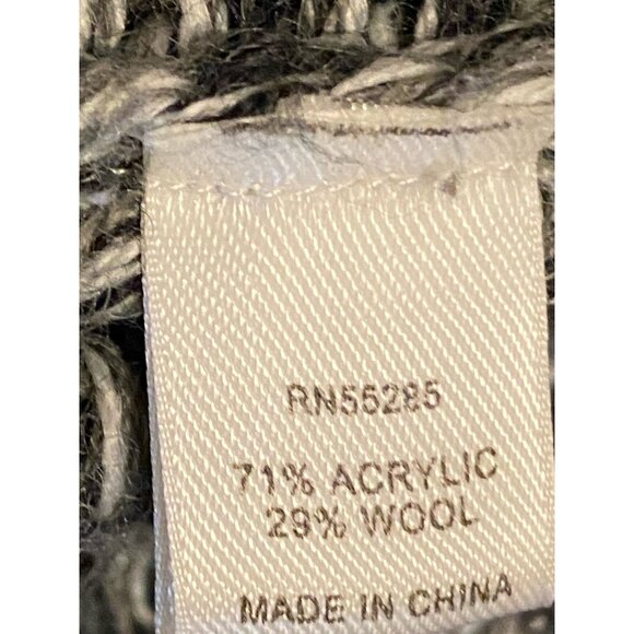 Express Womens Size Large Sweater Button Down Thick Short Gray - Picture 4 of 9